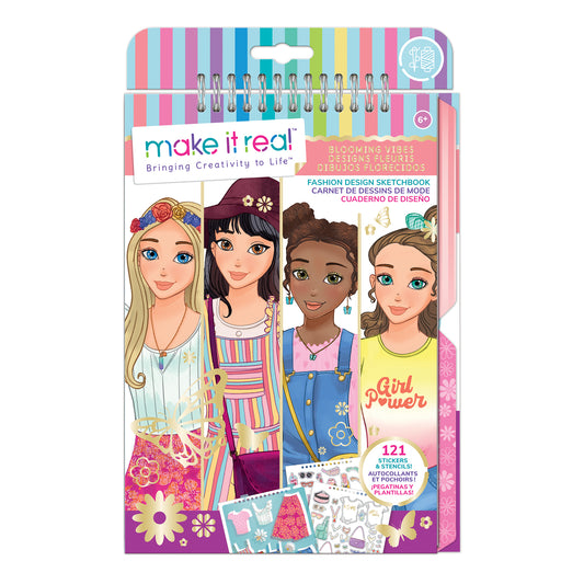  Make It Real: Fashion Design Sketchbook: Pastel Pop! - Includes  105 Stickers & Stencils, Draw Sketch & Create, Fashion Coloring Book,  Tweens & Girls, Kids Ages 6+ : Toys & Games