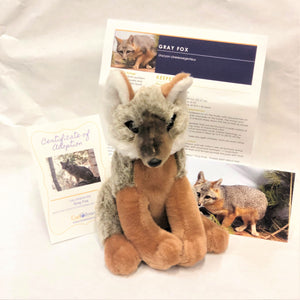 gray fox stuffed animal