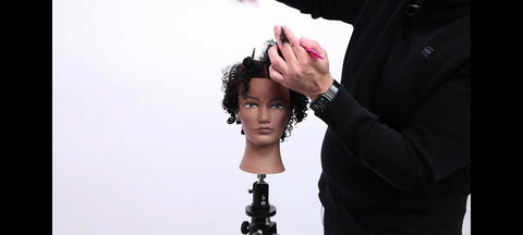 cutting side part curly hair