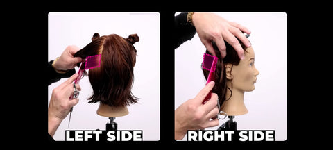 simple one length bob hairut guide