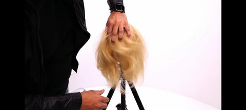 shake hair blow-dry layers forwards