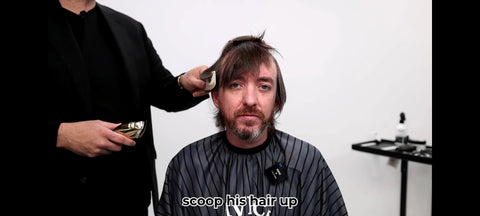 cutting mens hair from long to short