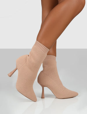 tan sock ankle boots