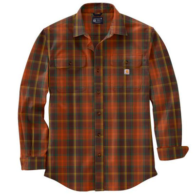 Carhartt Men's Chambray Original Fit Midweight Long Sleeve Shirt - Dark Tan L