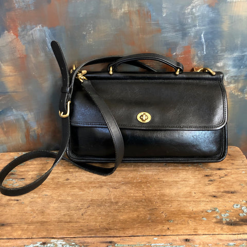 Coach Bags | Black Leather Coach Purse. Strap and Handles. Zipper close. Satin Lined. | Color: Black | Size: Os | Blewis28's Closet