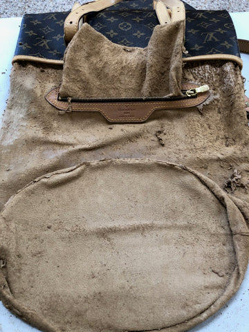 Restoration of Sticky Louis Vuitton Monogram Bucket Bag 27 - Yourgreatfinds