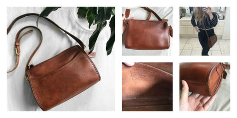 Coach, Bags, Vintage Coach Leather Top Handle Bag Y2k Design Pochette  Handbag Brown Small