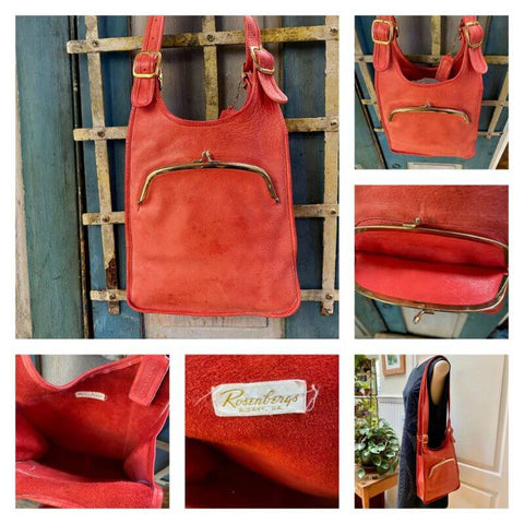 Vintage Coach Original NYC Red Duffle Bag 