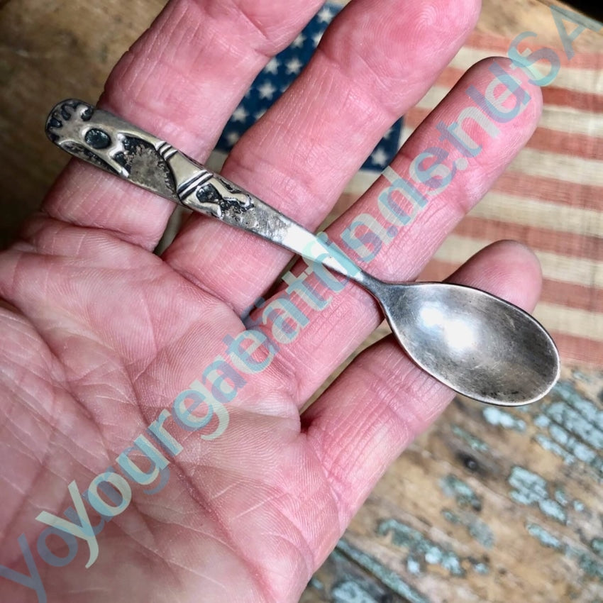 Vintage Solid Sterling Silver Turquoise Baby Spoon Jeffrey Castillo Na -  Yourgreatfinds