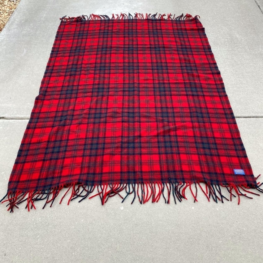 Pure Wool Tartan Small Blanket