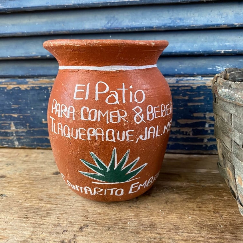 Old Mexican Red Pottery Bean Pot