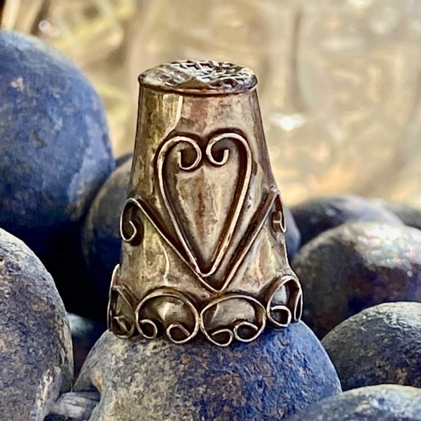 Vintage Sterling Silver Sewing Thimble Mexico - Yourgreatfinds