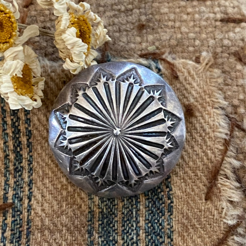 Mid-Century Modern Sterling Silver Buttons , Set of 3 - Yourgreatfinds