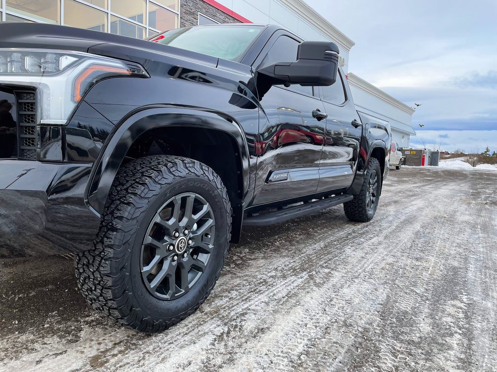 2022 Toyota Tundra close up of wheels and running boards