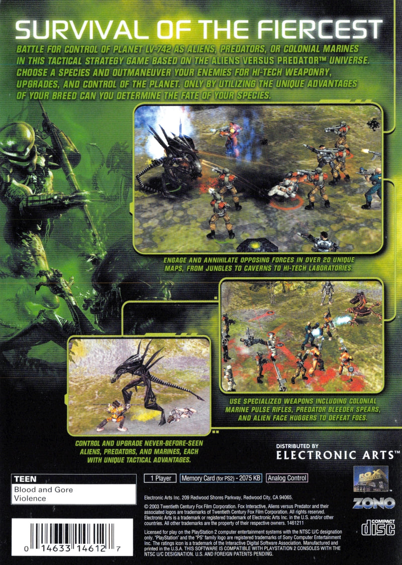 aliens vs predator strategy game