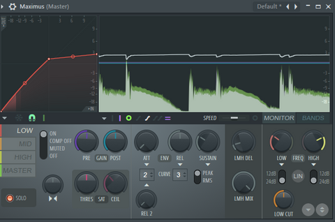 Boosting kick and bass in FL Studio with maximus compressor