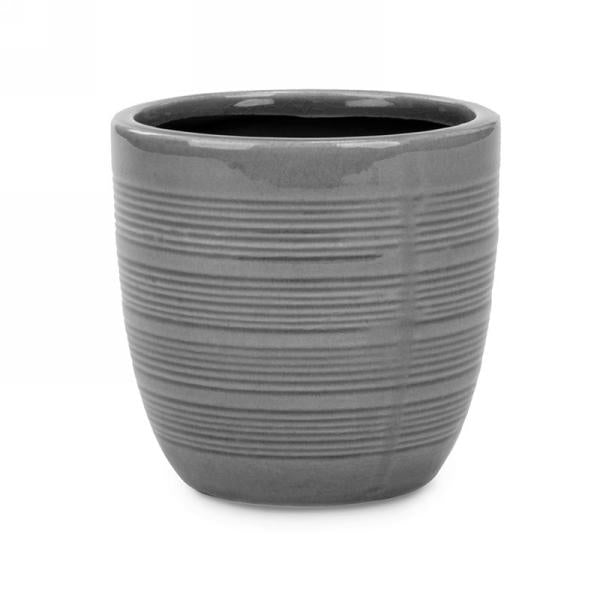 Lined Grey Pot