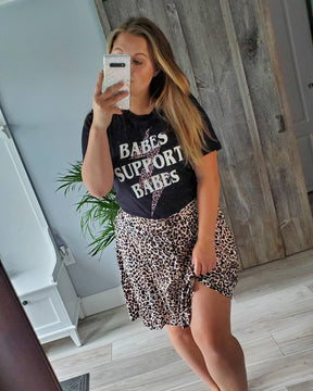 Babes Support Babes Tee, Black