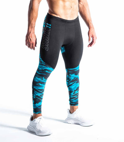 Virus Womens Bioceramic V2 Compression Tights (Space Blue/Cranberry)