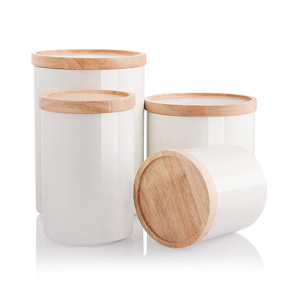 Sweejar Kitchen Canisters Ceramic Food Storage Jar Set | Set of 4