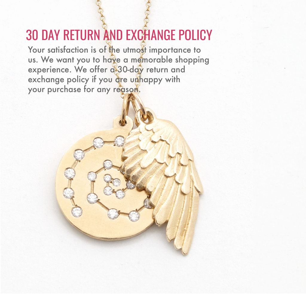 30 day return and exchange policy. Your satisfaction is of the utmost importance to us. We want you to have a memorable shopping experience. We offer a 30-day return and exchange policy if you are unhappy with your purchase for any reason.