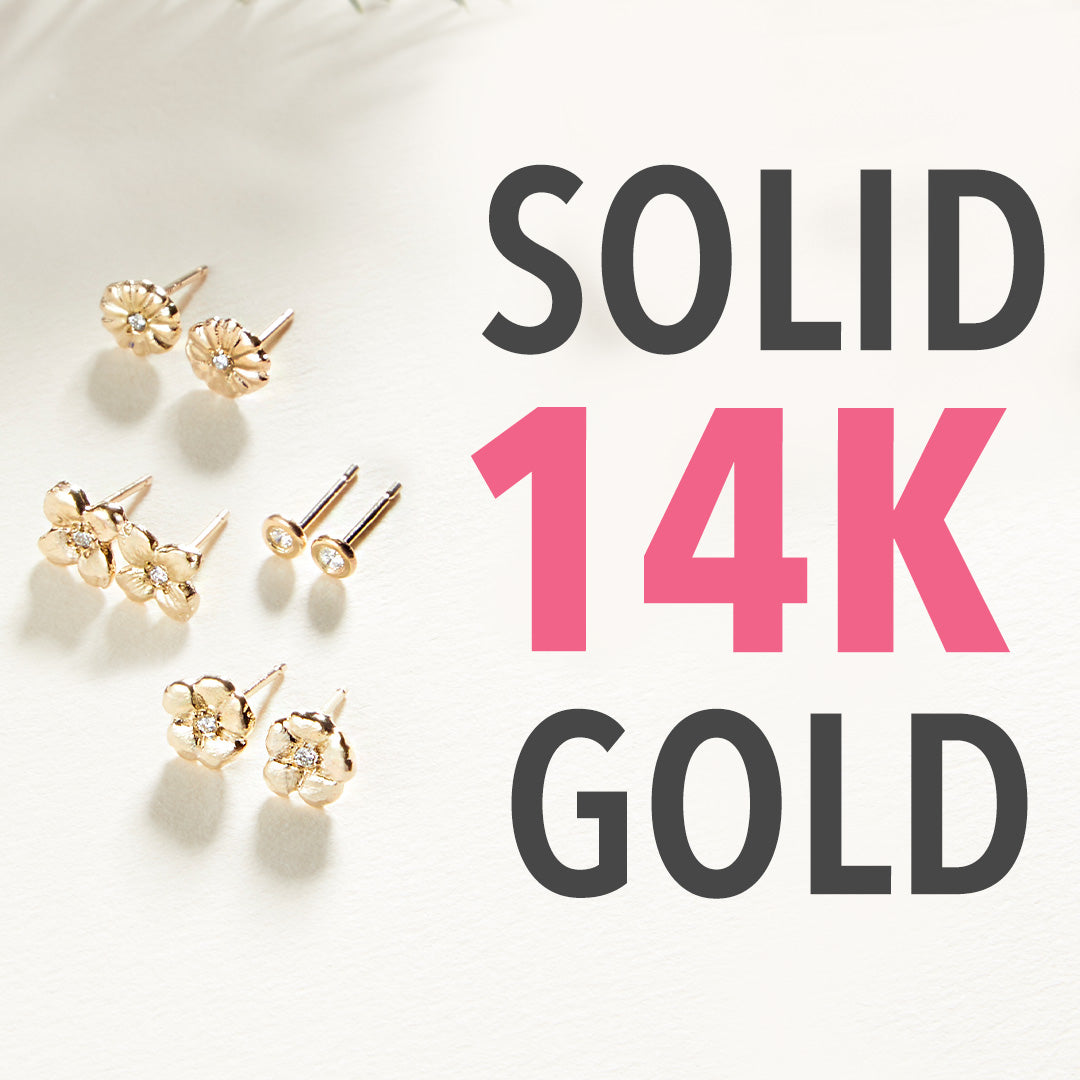 Solid 14k Gold. Stud Earrings. Gold Stud Earrings. Gold Earrings. Yellow Gold Earrings. Rose gold earrings. White gold earrings.