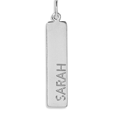 Gold Name Vertical Bar Charm | Helen Ficalora