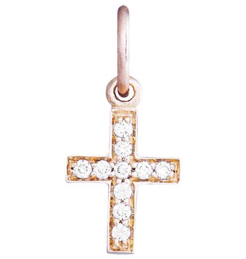 Cross Mini Charm Pav茅 Diamonds