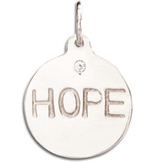 "Hope" Disk Charm With Diamond