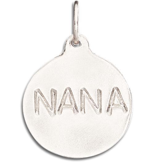 "Nana" Disk Charm Jewelry Helen Ficalora 14k White Gold