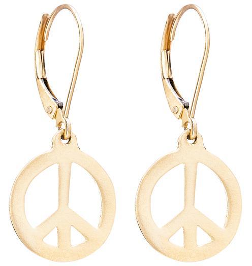 Peace Sign Dangle Earrings – Helen Ficalora