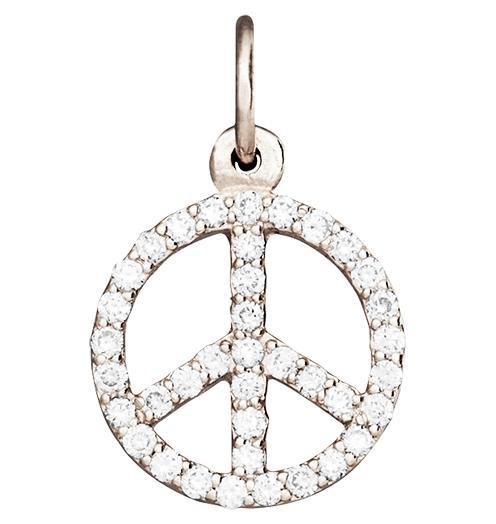 Peace Sign Mini Charm Diamonds For Necklaces And Bracelets Helen Ficalora
