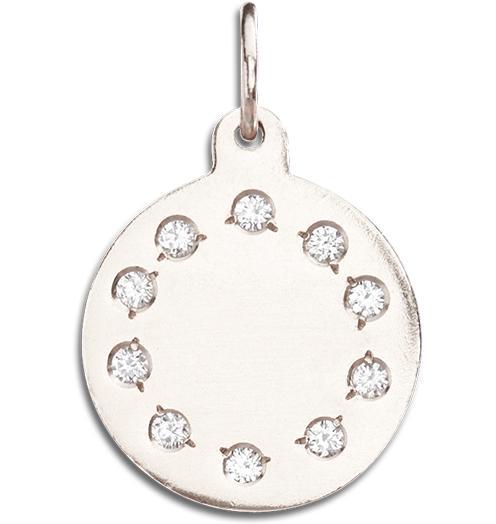 Small Eternity Disk Charm Pavé Diamonds For Necklaces And Bracelets ...
