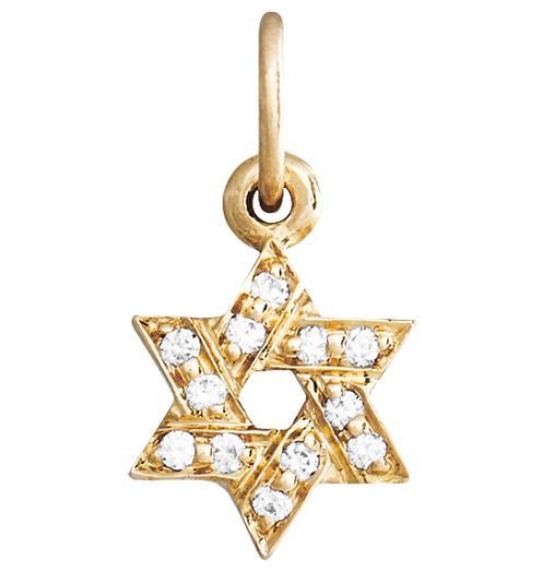 Star of David Mini Charm Pav茅 Diamonds