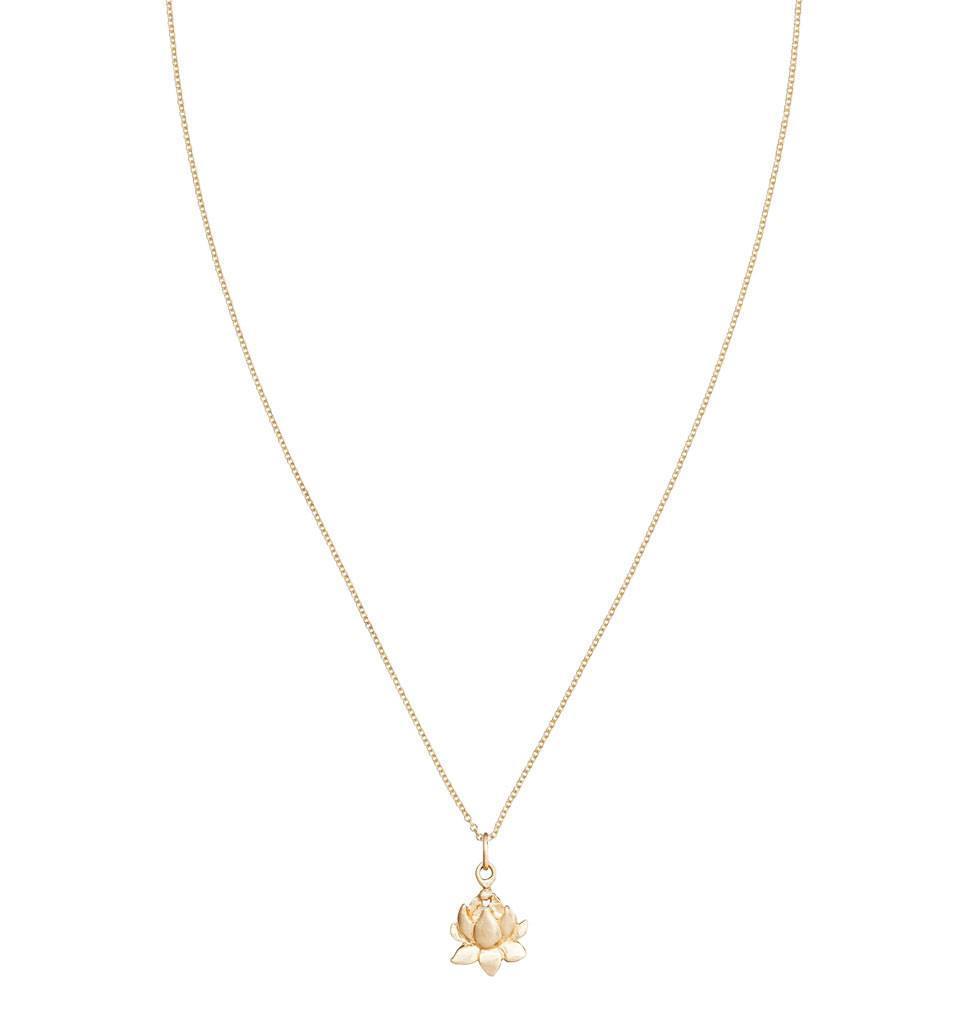 14K Gold Lotus Flower Charm | Helen Ficalora