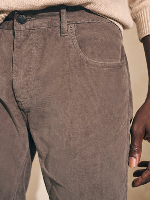 Relaxed Fit 5-Pocket Corduroy Pant in Slate Grey