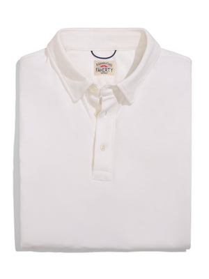 Wholesale Boys Dri Fit Performance Short Sleeve Polo Shirt in White