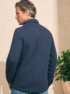 Epic Quilted Fleece CPO - Navy Melange | Faherty Brand