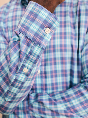 Faherty Brand - Movement Blue Coral Plaid Sport Shirt