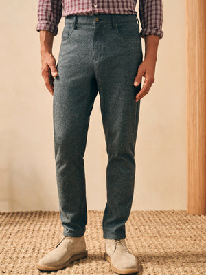 Knit Flannel 5-Pocket Pant - Mountain Charcoal | Faherty Brand