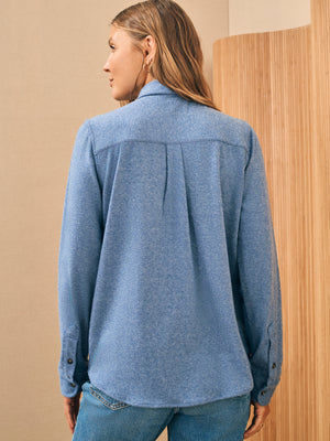 Legend™ Sweater Shirt - Glacier Blue Twill | Faherty Brand