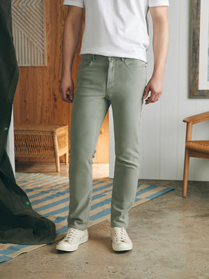 Stretch Terry 5-Pocket Pant (32 Inseam) - Faded Olive