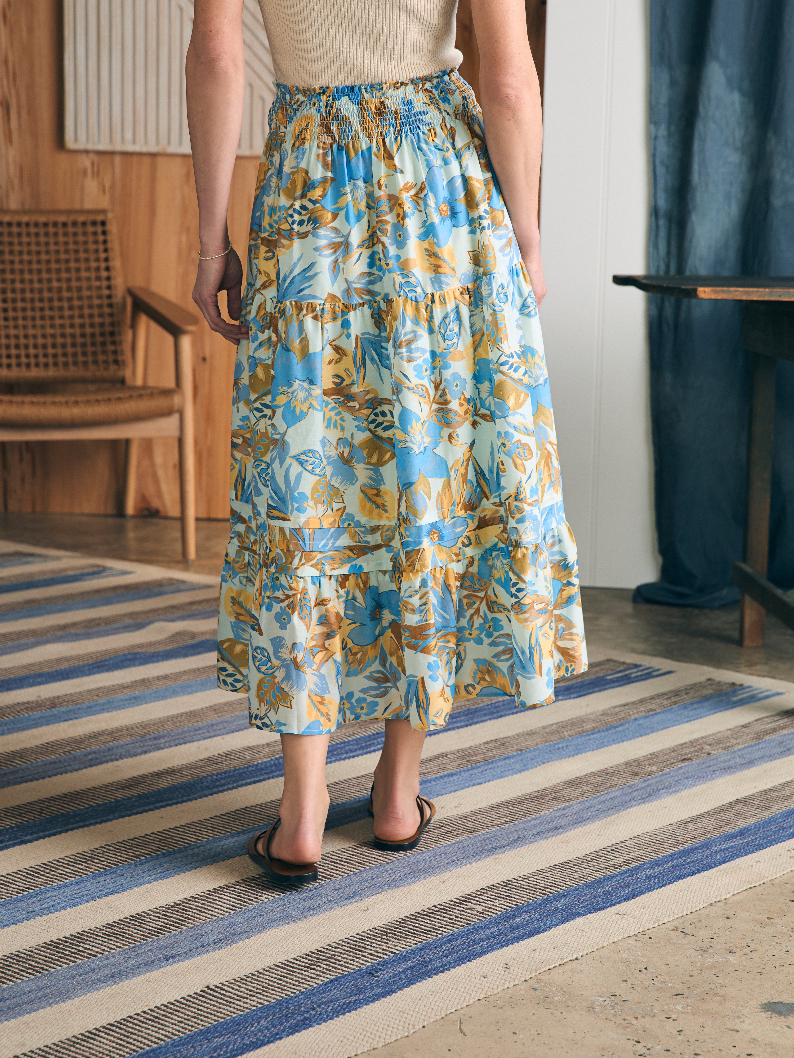 Shop Faherty Ivy Skirt In Paradise Blossom