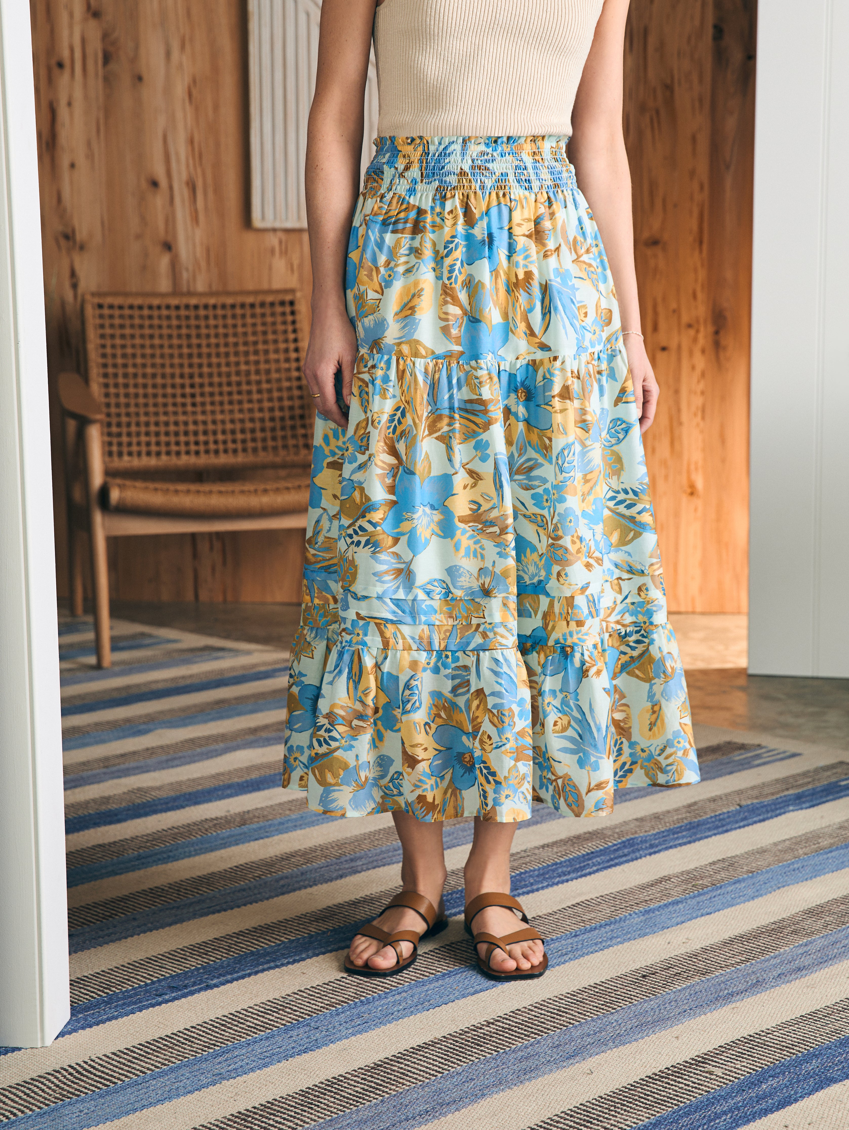 Shop Faherty Ivy Skirt In Paradise Blossom