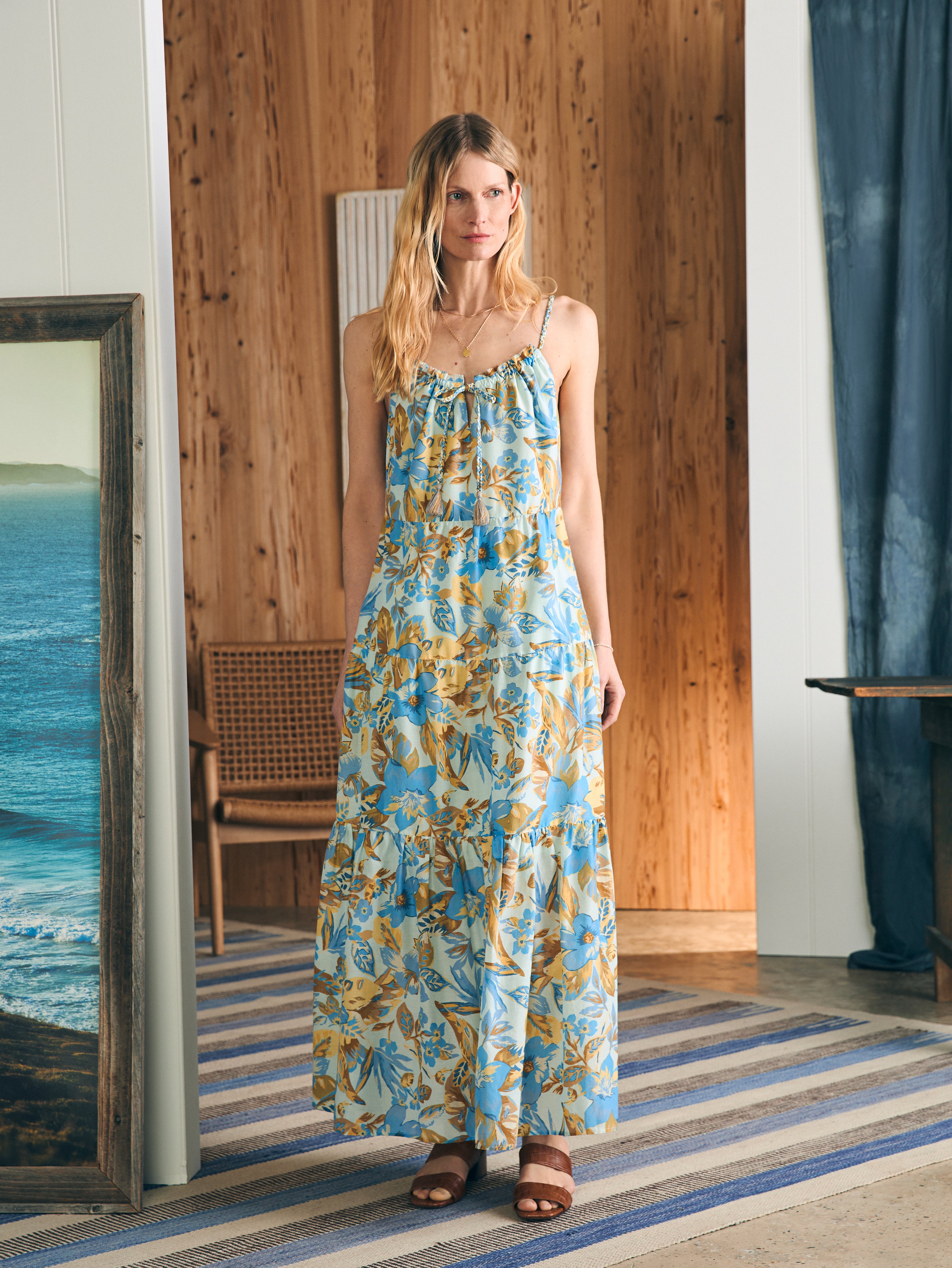 Shop Faherty Sun Chaser Maxi Dress In Paradise Blossom