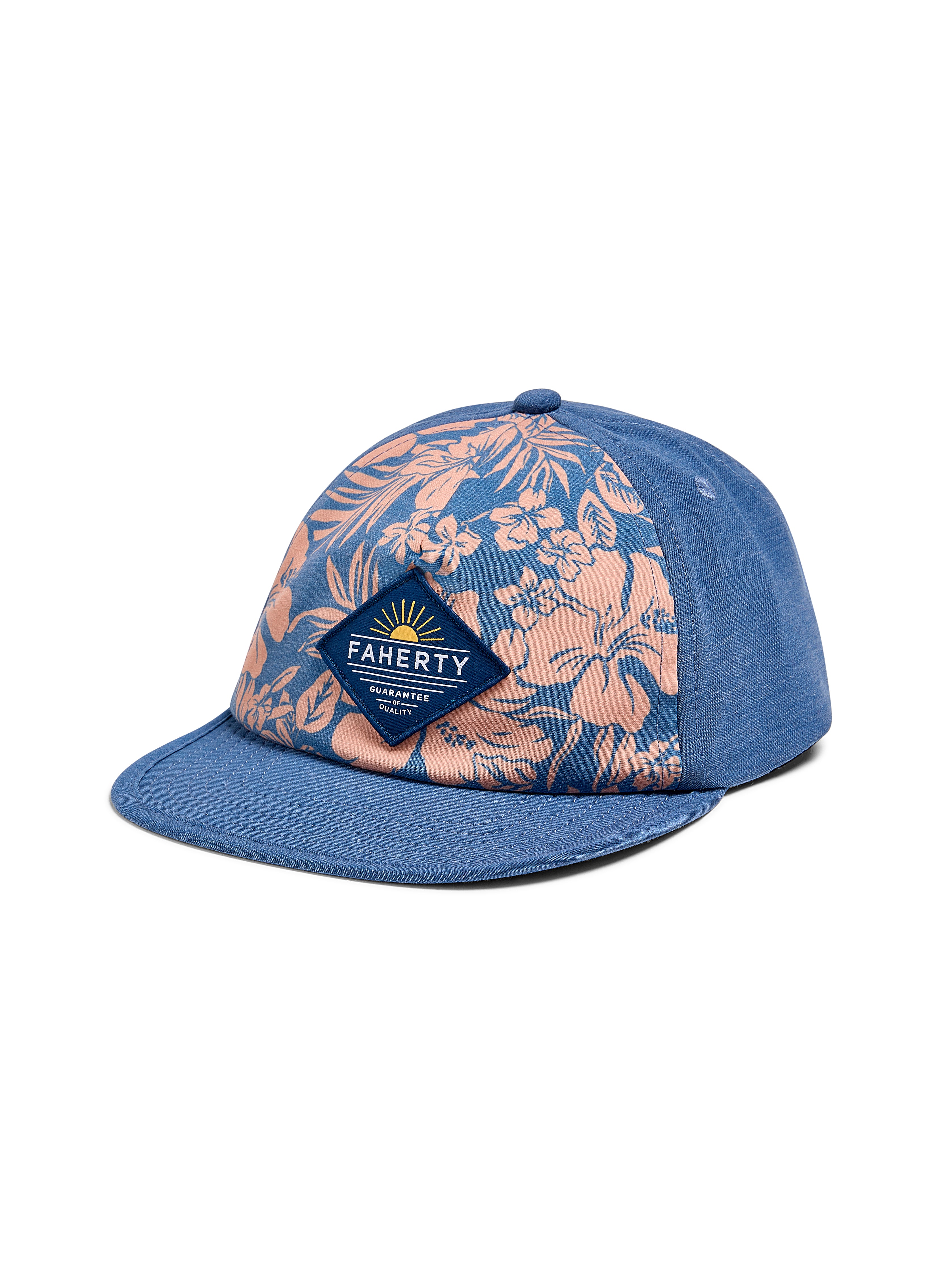 Shop Faherty All Day Hat In Coral Floral Clay/horizon