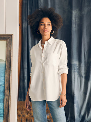 Women's Long Sleeve Oxford Button-Down Shirt - A New Day™ White S