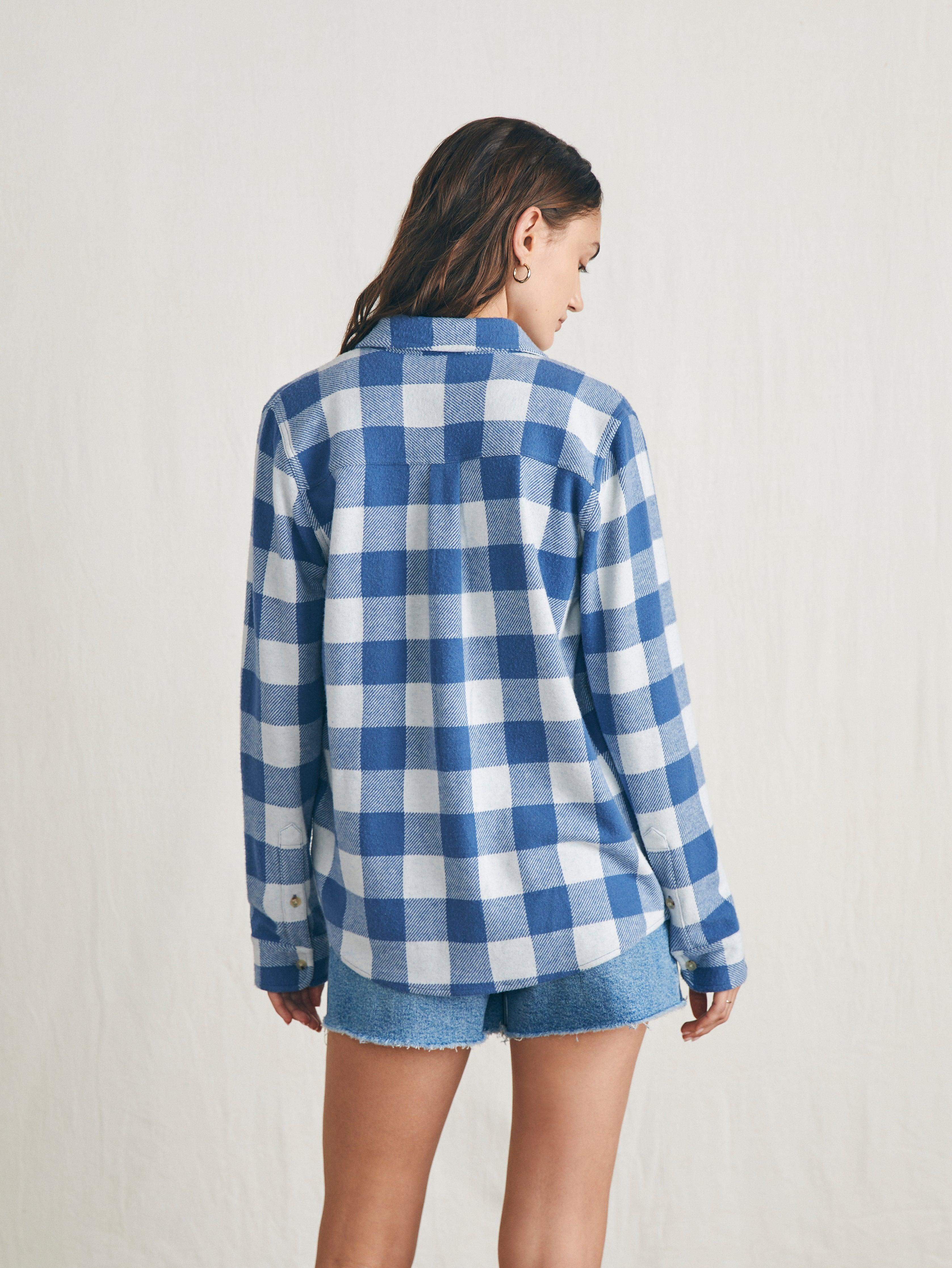 Shop Faherty Surfrider Legend&trade; Sweater Shirt In Sky Ridge Buffalo