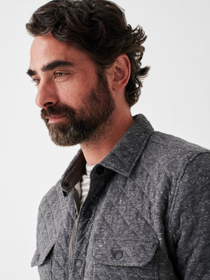 Epic Quilted Fleece CPO - Charcoal Heather | Faherty Brand