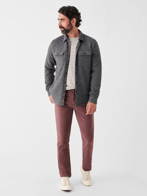 Epic Quilted Fleece CPO - Charcoal Heather | Faherty Brand